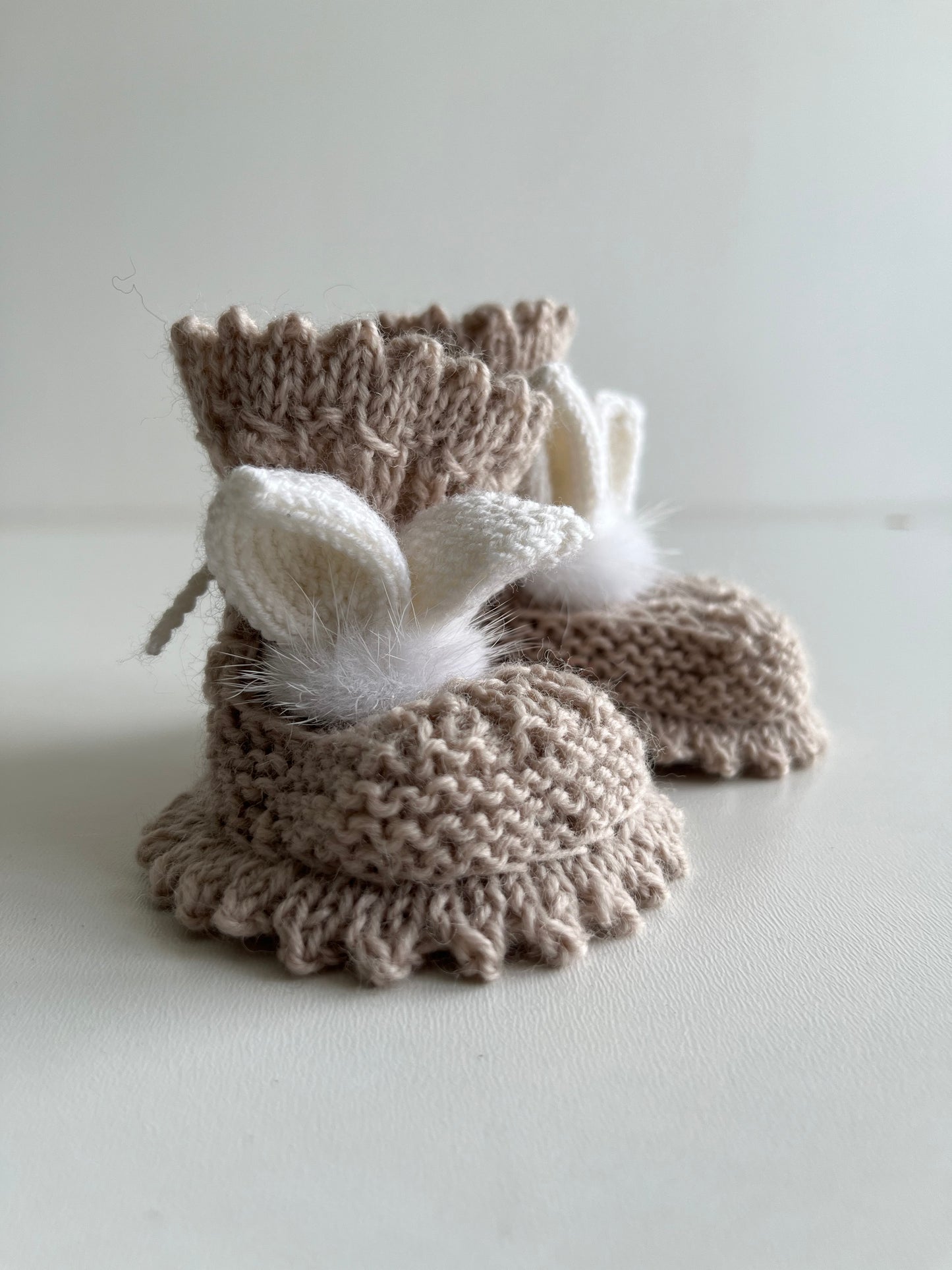 Bunny booties, beige, 011, BBcollection