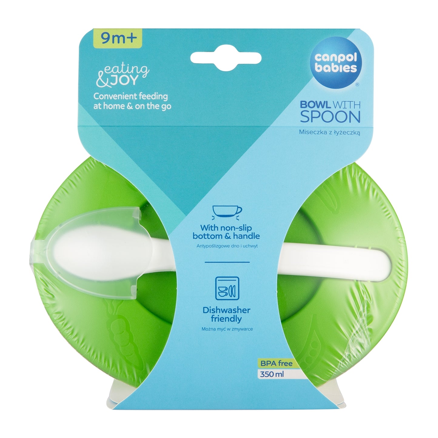 Bļoda ar karotīti, zaļa, Canpol, 31/406