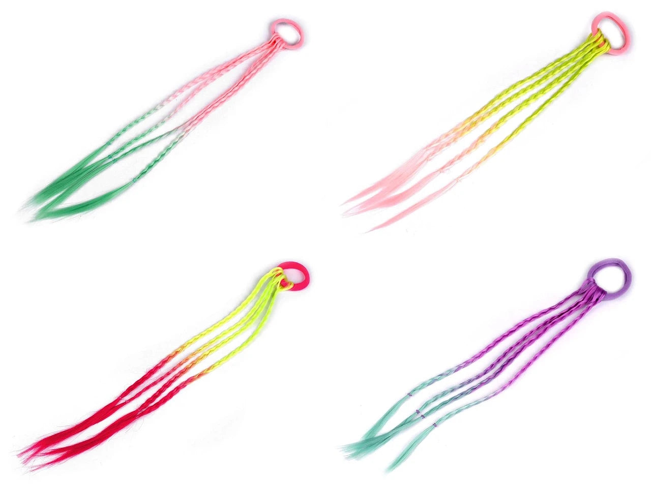 Matu gumija ar krāsainām bizēm, 900392