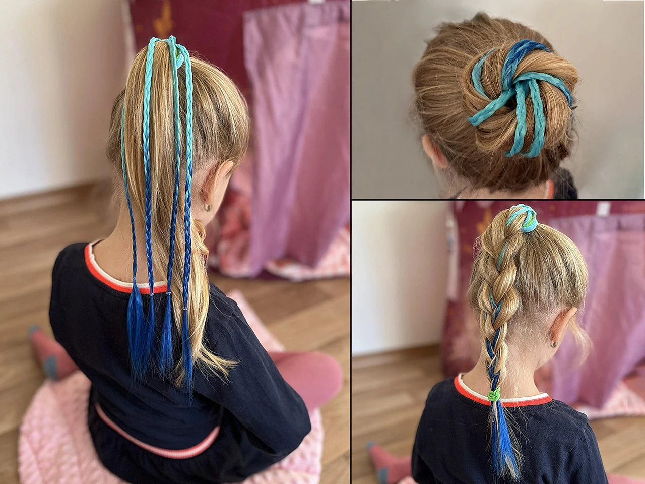 Matu gumija ar krāsainām bizēm, 900392