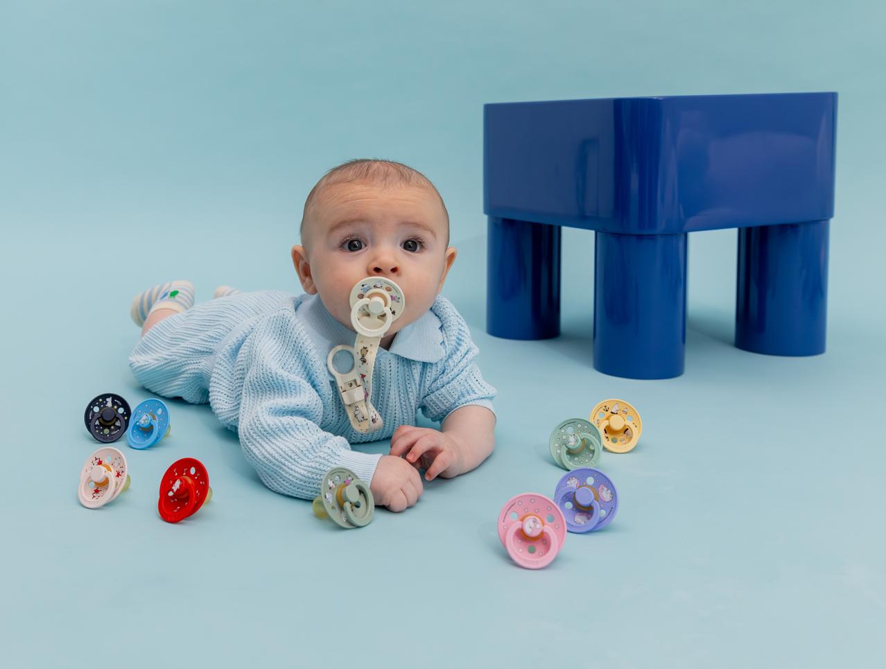 BIBS x Moomin, Colour Round knupīši, Dreaming / Baby Pink Mix