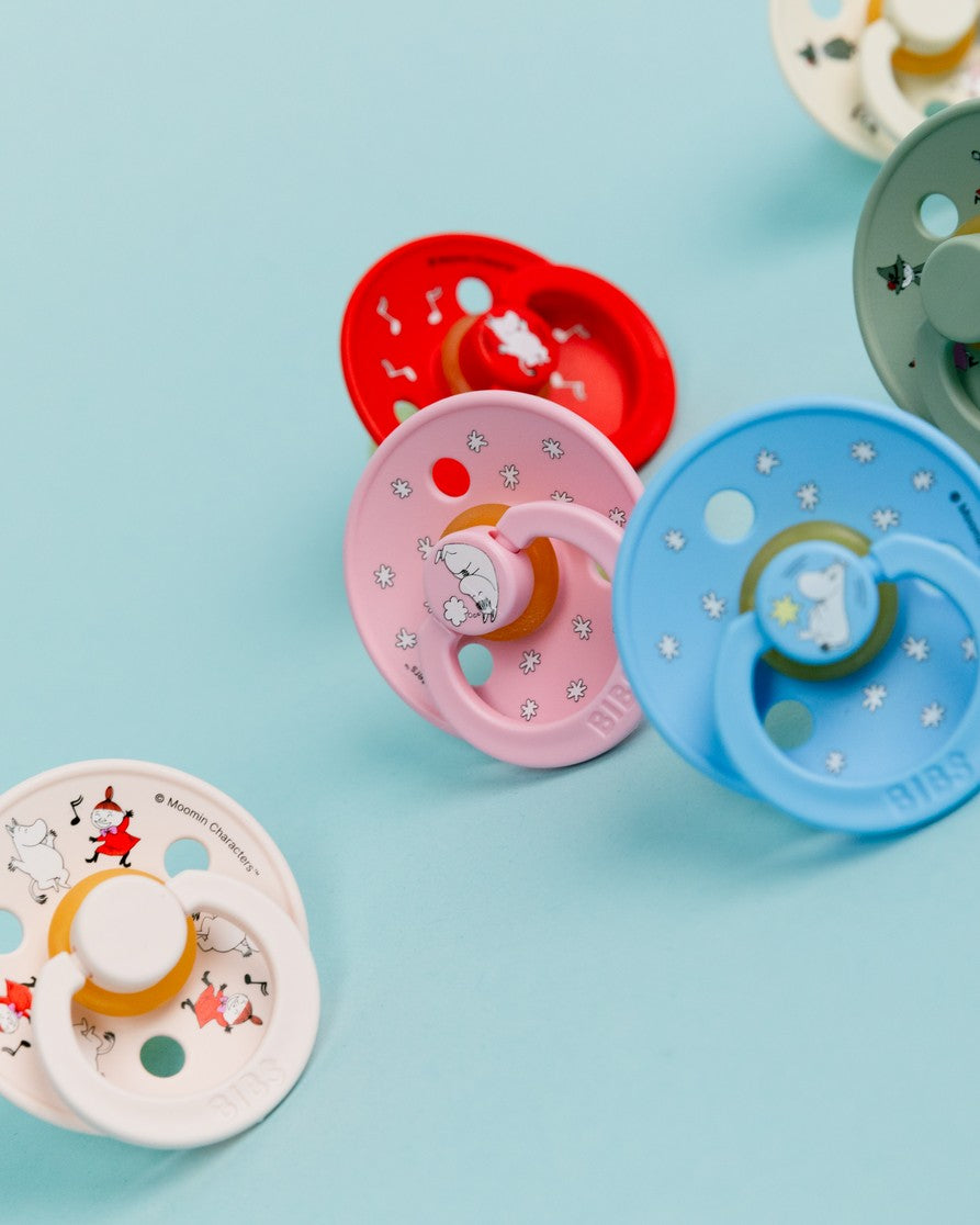 BIBS x Moomin, Colour Round knupīši, Dreaming / Baby Pink Mix