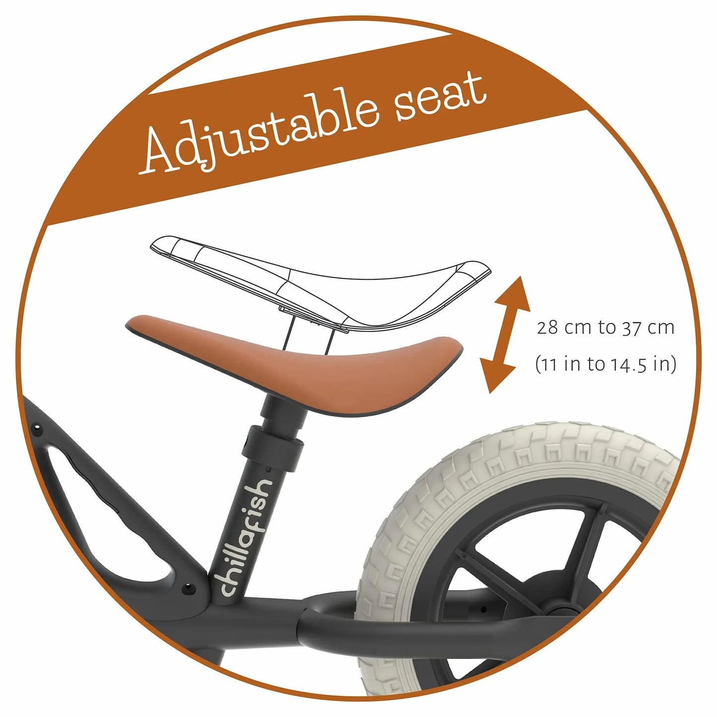 Balance bike CHILLAFISH CHARLIE 10, CPCH01SIL