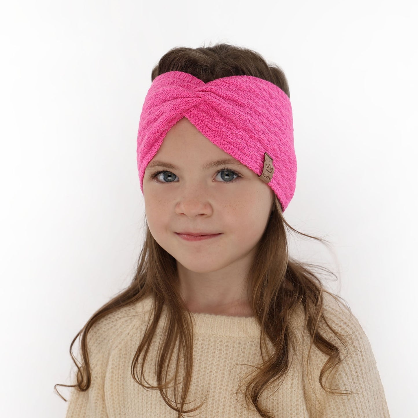 Knitted hairband Goja pink, 52-54, Agbo, 6256