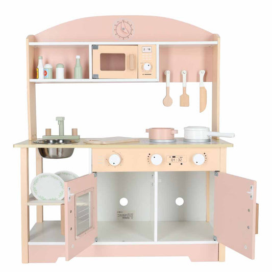 Koka rotaļu virtuve Classic Pink