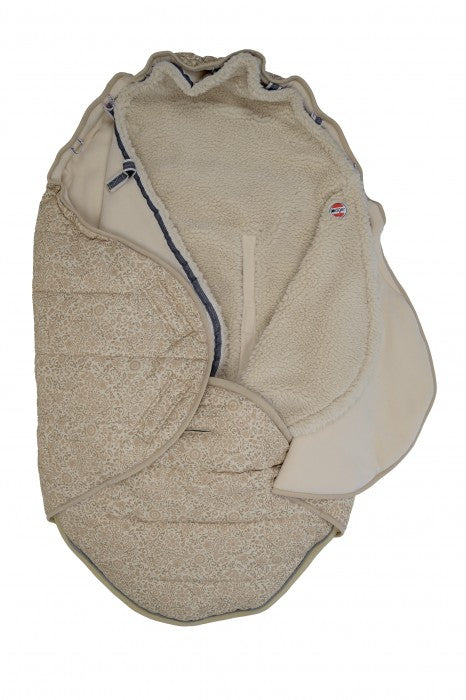 Lodger Bunker Folklore Taslon vissezonas guļammaiss birch krāsa, redzams guļammaiss pusatvērtā variantā ar iekšas materiālu.