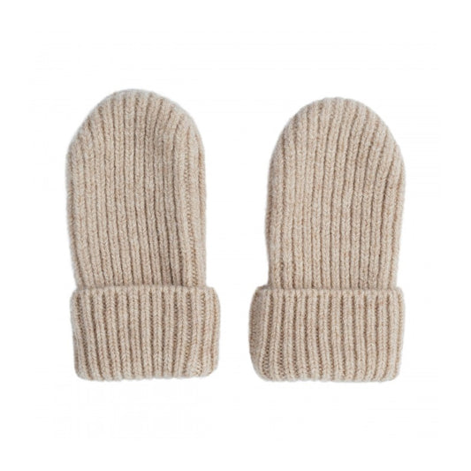 Lodger Mittens Folklore Merino vilnas bērnu cimdiņi beige krāsa, Pieejami divos izmēros: 0-12M un 12-24M.