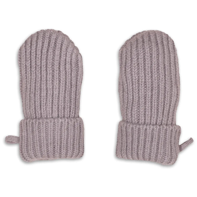 Lodger Mittens Folklore Merino vilnas bērnu cimdiņi rose krāsa, Pieejami divos izmēros: 0-12M un 12-24M.