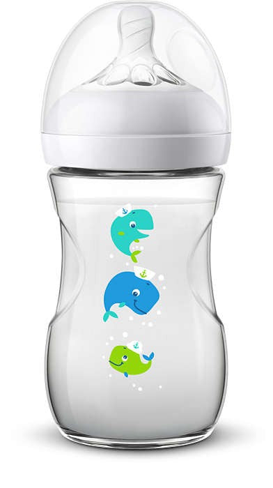 Barošanas pudelīte Natural Whale, 260ml., Philips Avent, SCF070/23
