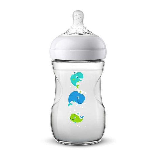 Barošanas pudelīte Natural Whale, 260ml., Philips Avent, SCF070/23
