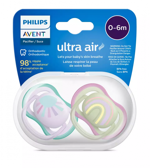Ultra Air Pacifier, 0-6M, Philips Avent, SCF085/59