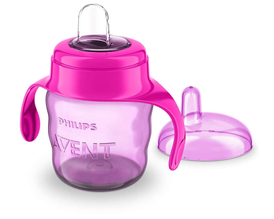 Avent Easy Sip mācību krūzīte ar rokturiem, 6M+, 200ml, silikona snīpis, Philips Avent, SCF551/03