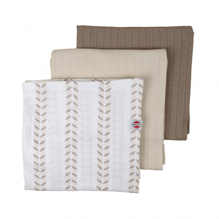 Lodger Swadler Solid Matcha kokvilnas autiņu komplekts, 70x70 cm, 3gab.