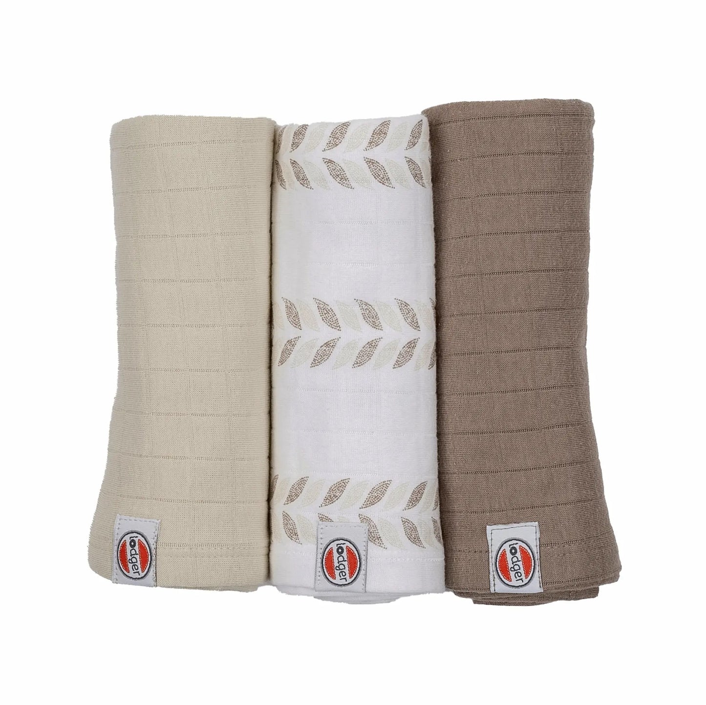 Lodger Swadler Solid Matcha kokvilnas autiņu komplekts, 70x70 cm, 3gab.