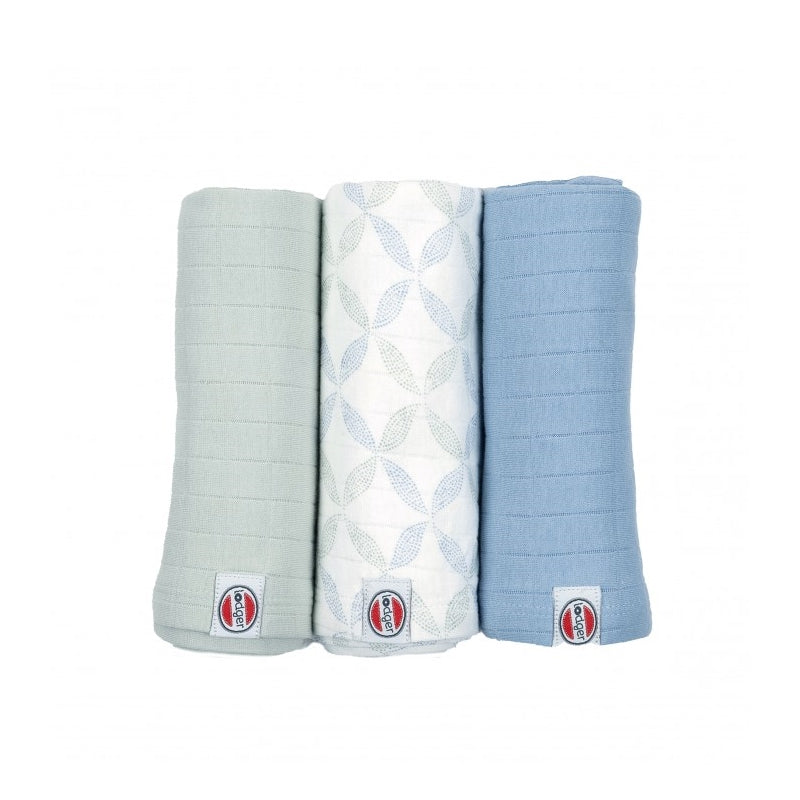 Lodger Swadler Solid Matcha kokvilnas autiņu komplekts, 70x70 cm, 3gab.