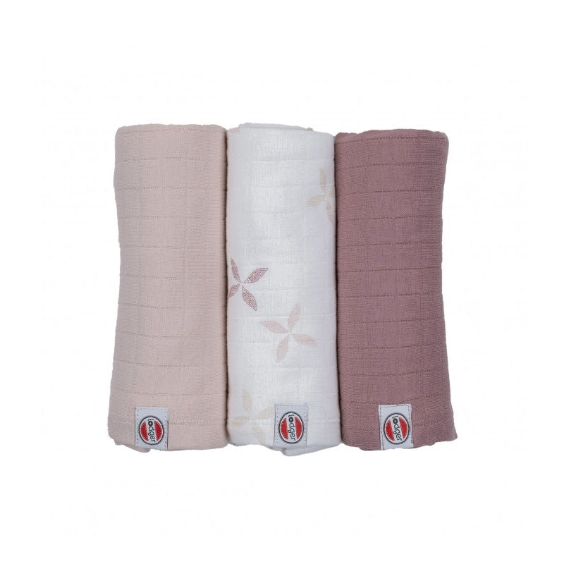 Lodger Swadler Solid Matcha kokvilnas autiņu komplekts, 70x70 cm, 3gab.