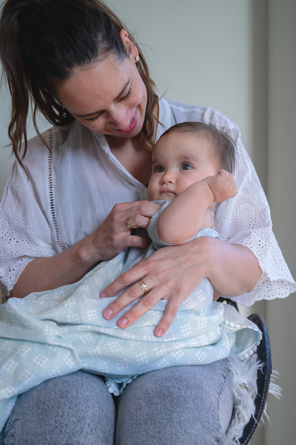 Lodger Swaddle Tribe Muslin kokvilnas autiņš, 120x120 cm