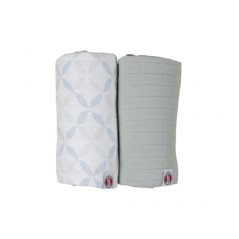 Lodger Swadler Solid Matcha kokvilnas autiņš, 110x110 cm, Peppermint/Blue Fogg,  SW 1110