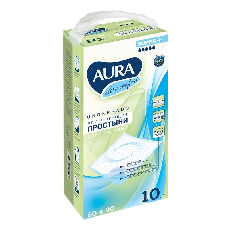 Vienreizējās lietošanas paladziņi, 60x90cm, 10gb., Aura