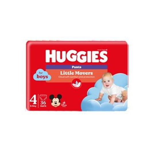 Huggies Boys Pants autiņbiksītes / biksītes Little Movers, 36gab., 4. izmērs