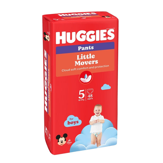 Huggies Boys Pants autiņbiksītes / biksītes Little Movers, 48gab., 5. izmērs