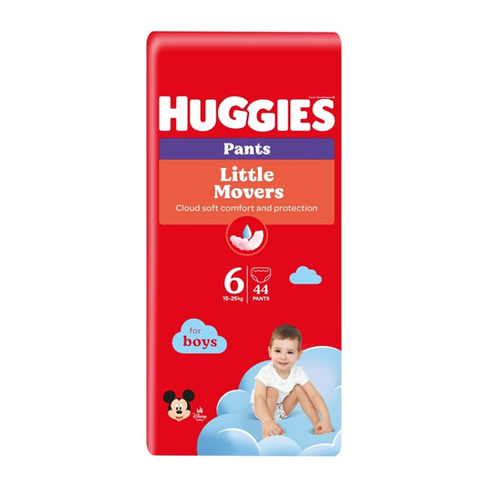 Huggies Boys Pants autiņbiksītes / biksītes Little Movers, 44 gab., 6. izmērs