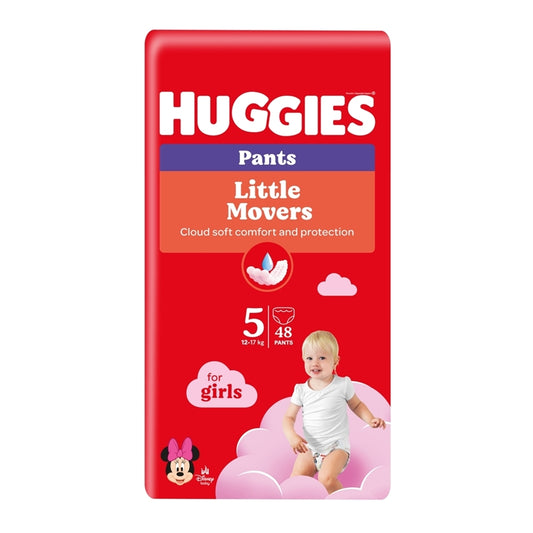 Huggies Girl Pants autiņbiksītes / biksītes Litlle Movers, 48 gab., 5. izmērs