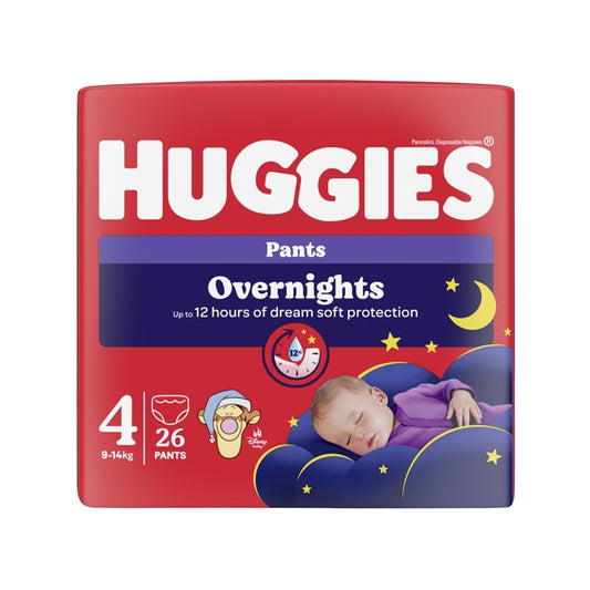 Huggies Overnight autiņbiksītes / nakts biksītes, 26 gab., 4. izmērs