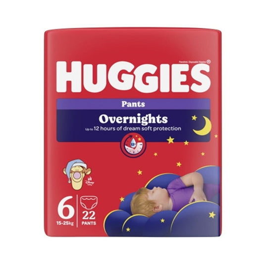 Huggies Overnight autiņbiksītes / nakts biksītes, 22 gab., 6. izmērs