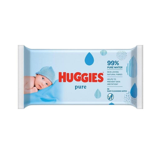 Huggies Mitrās salvetes Pure, 56gab.