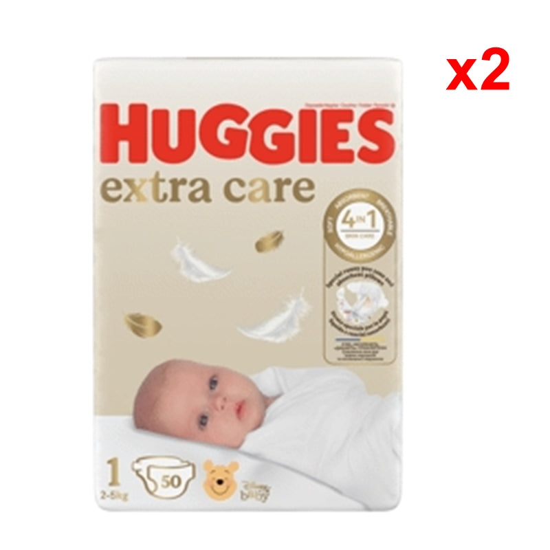 Huggies Extra Care autiņbiksītes, 1. izmērs, komplekts