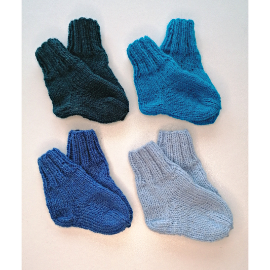 Wool socks for newborns, blue tones, BBcollection, 002 