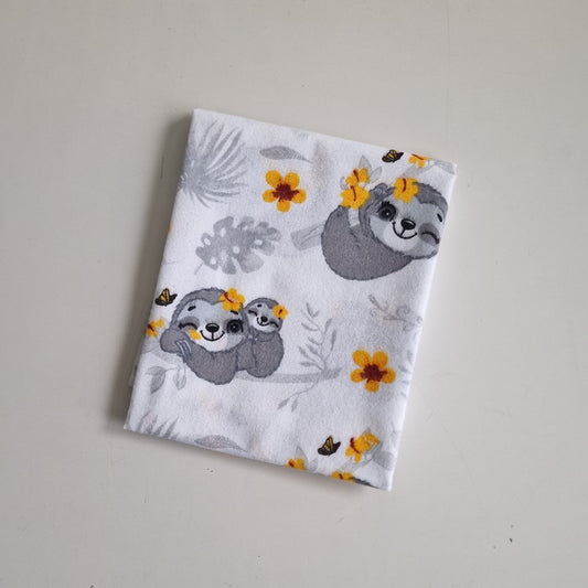Cotton diaper, yellow bows, 70x70cm