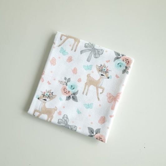 Cotton diaper, yellow bows, 70x70cm
