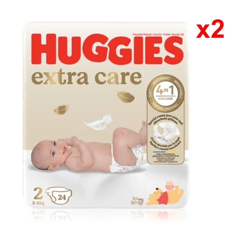 Huggies Extra Care diapers, size 2, set