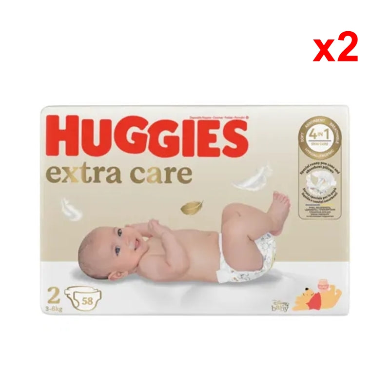 Huggies Extra Care diapers, size 2, set