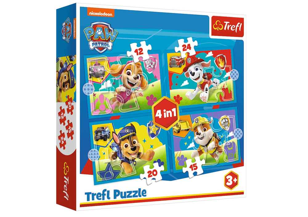 Puzle Paw Patrol, 4in1., Trefl, 34628