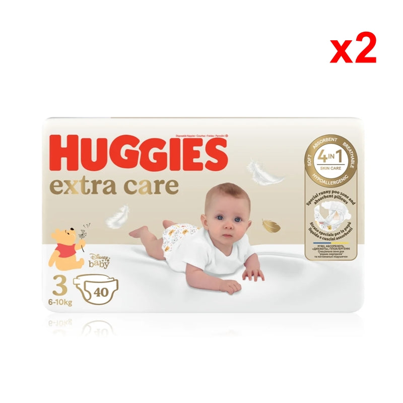 Huggies Extra Care diapers, size 3, set