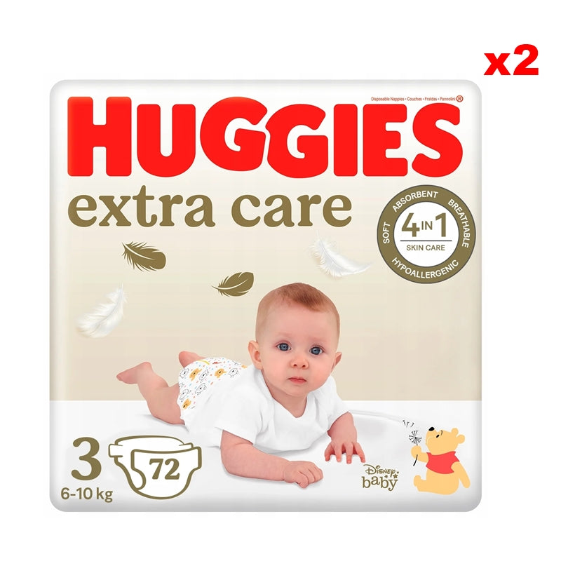 Huggies Extra Care diapers, size 3, set