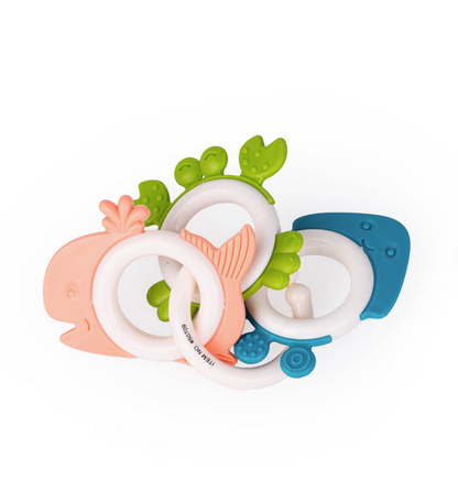 Teething set Aquatic animals, Tulifun, 50709