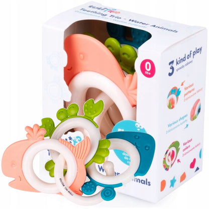 Teething set Aquatic animals, Tulifun, 50709