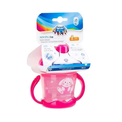 Non-spill learning cup, pink, 9m+, Canpol babies, 57/300