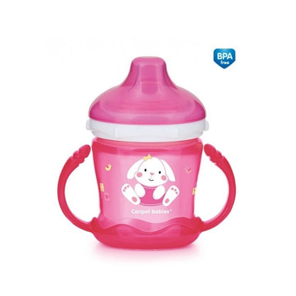 Non-spill learning cup, pink, 9m+, Canpol babies, 57/300