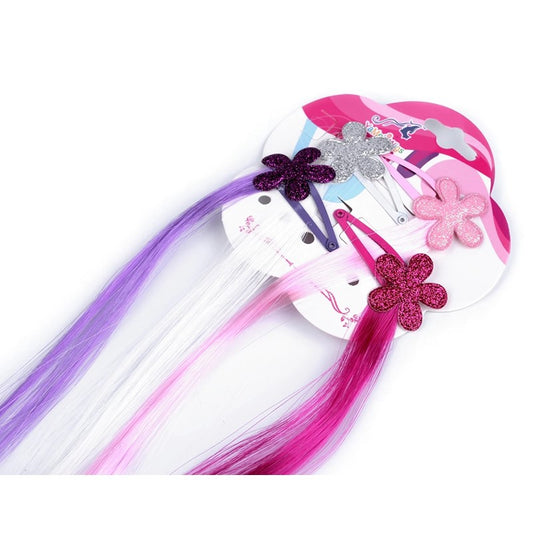 Clip set with artificial hair, 740575