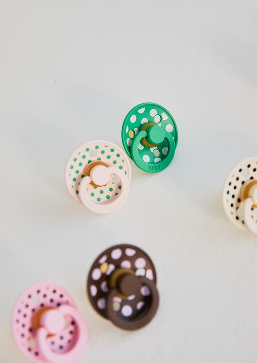 BIBS Studio Collection –  Polka Dots, Colour Round knupīši. Redzamavisa kolekcija.