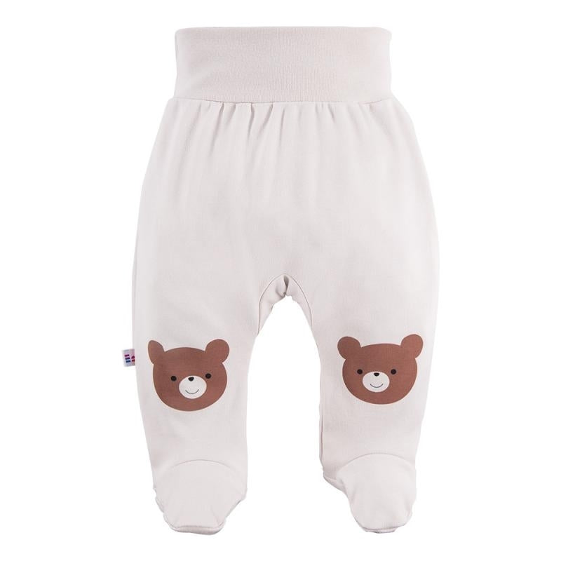 Mazulīšu bikses no Cars&Bears kolekcijas bēša krāsā ar lāču apdruku ceļgalos