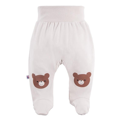 Mazulīšu bikses no Cars&Bears kolekcijas bēša krāsā ar lāču apdruku ceļgalos