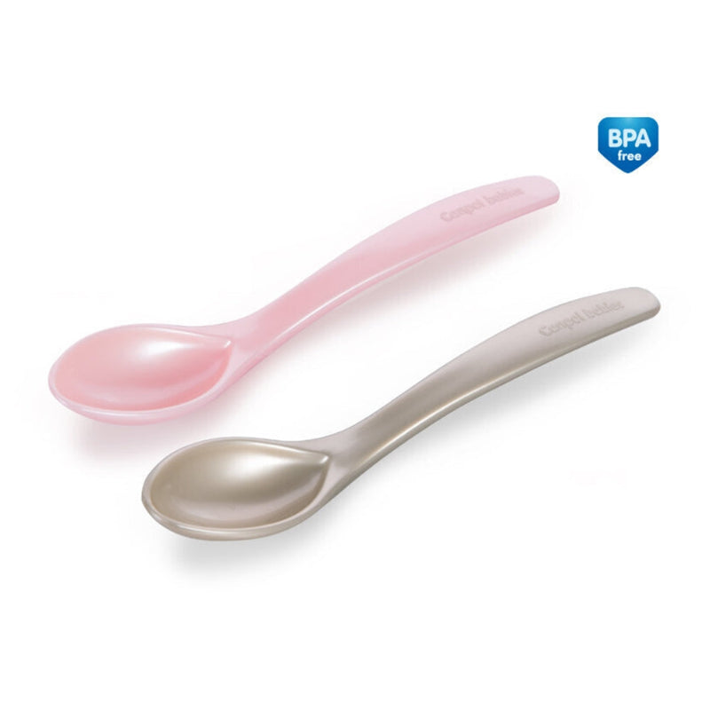 Canpol karotīšu komplekts. Redzams no augšpuses, rozā un pelēkā krāsā.