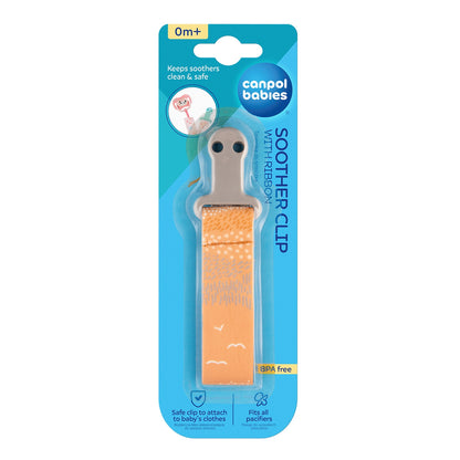 Canpol māneklīšu turētājs, redzams oranžā krāsu dizainā iepakojumā.