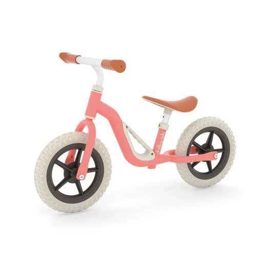 Bērnu līdzsvara velosipēds CHARLIE 10, CHILLAFISH rozā krāsā.